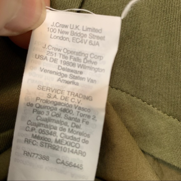 J. Crew Army Green Eyelet Hem Top XL - Picture 7 of 8